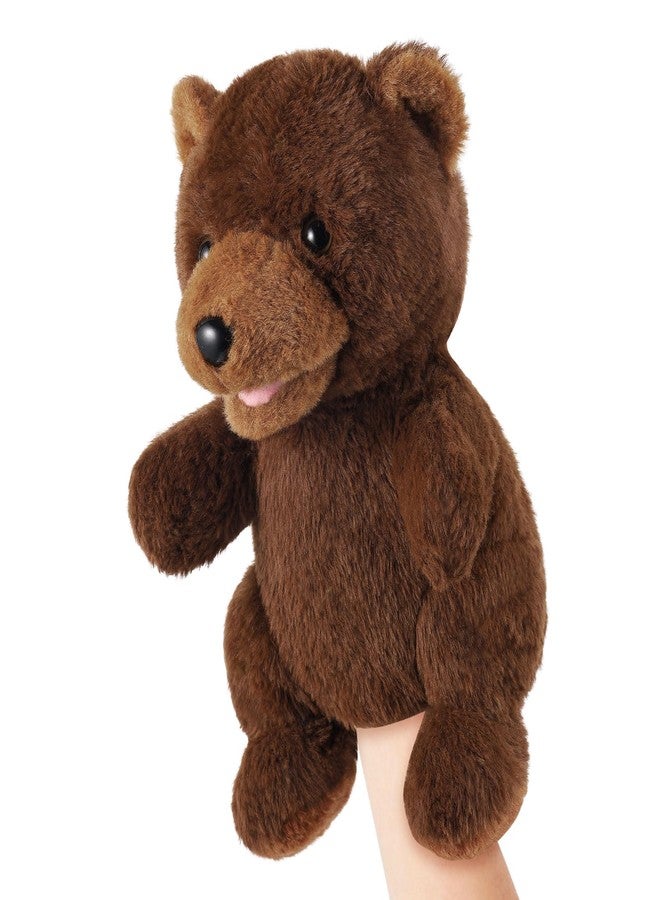 ZJoey Animal Hand Puppets 11 Inch Safari Jungle Zoo Woodland Puppet Rainforest Grassland Animals Role-Playfor Kids Storytelling Imaginative Pretend Play Teaching Preschool Learning Educational(Brown Bear) - Image 1